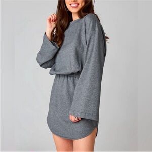 Buddy Love Willa Sweatshirt Dress in Gray SZ S NWT